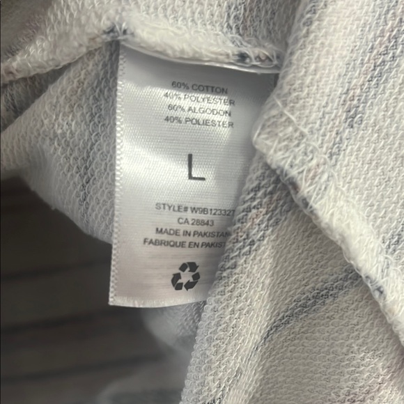 Wallflower Striped Hoodie Sweater - Black, White, Red - Picture 3 of 5